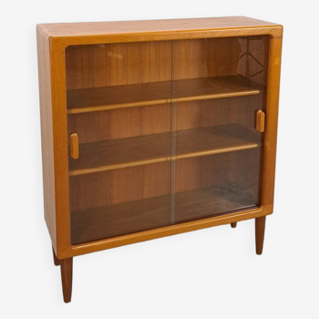 Danish design Dyrlund teak veneer display cabinet low