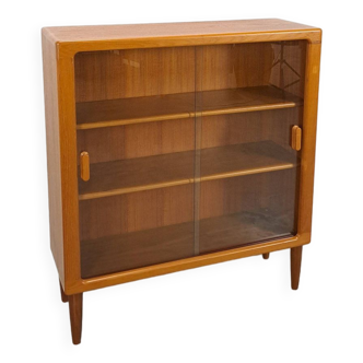 Danish design Dyrlund teak veneer display cabinet low