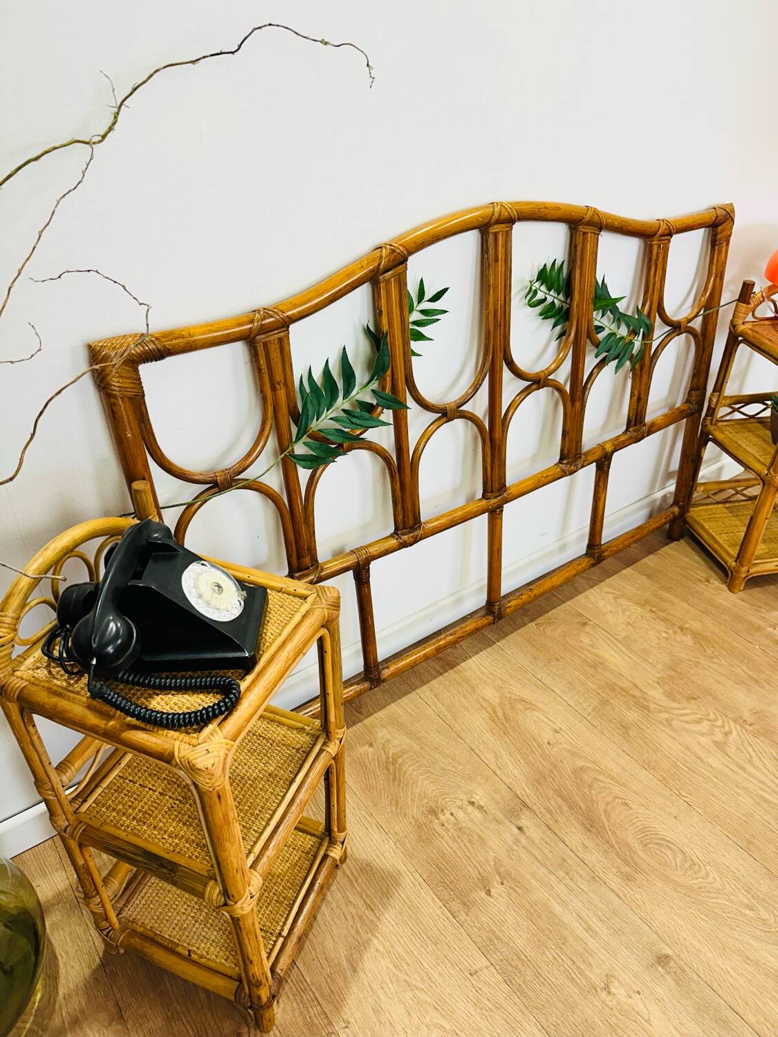 Rattan headboard