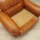 Leather armchair, Italian design, 1970s, production: Italy