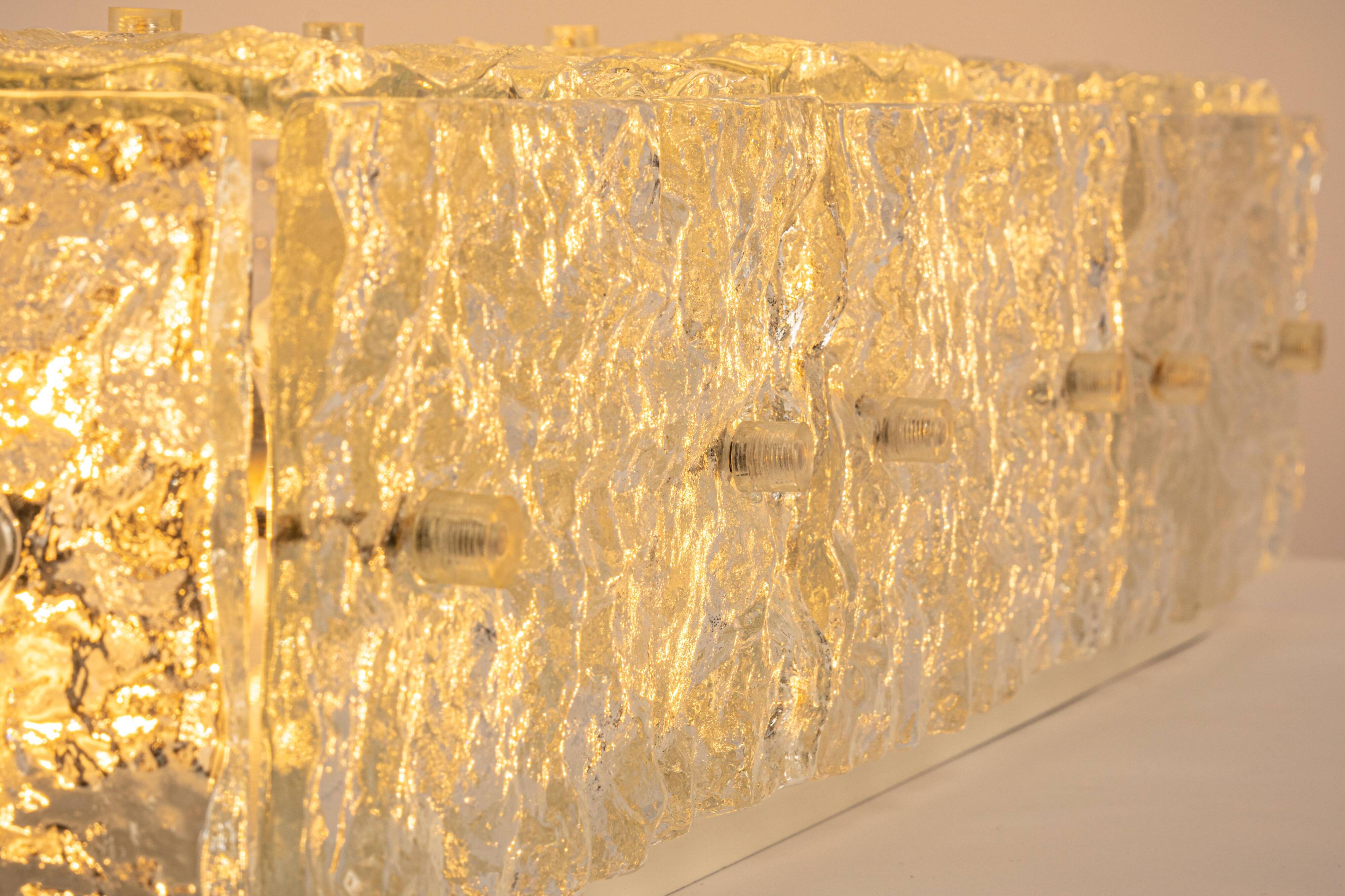 Large Murano glass ceiling light by Kalmar, Austria, 1960s.