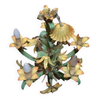 Vintage flower chandelier, 5 bulbs