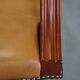 Set of 5 beautiful and luxurious cowhide Chesterfield dining/conference chairs in a light cognac colour