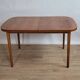 Vintage Scandinavian teak table 130 cm plus 2 extensions 1960 Sweden