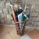 Porte-parapluie en rotin vintage