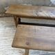 Set of two rustic oak farm benches 2m