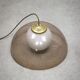 Space-age Italian Brass, Opaline and Plexiglass Pendant Lamp