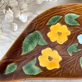 Plat vintage fleuri , coupe à fruits Sarreguemines