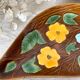 Vintage floral dish, Sarreguemines fruit bowl