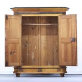 Rustic Farmhouse Folk Art Painted Bridal Cabinet