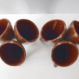 Pair of vases with 3 vintage horns 1960