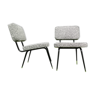 Set of 2 vintage heaters Tapered metal feet France 1960