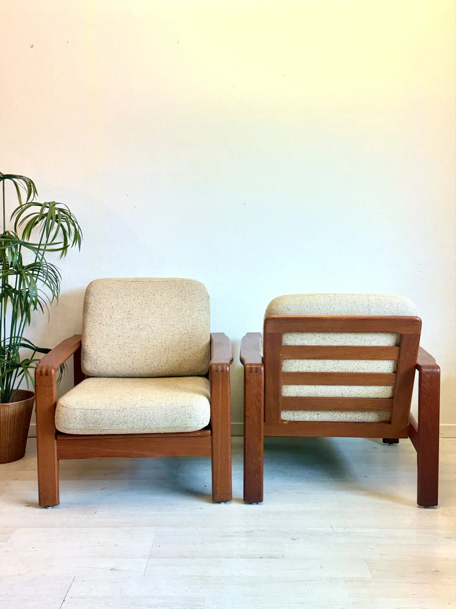 Vintage Danish teak easy chairs