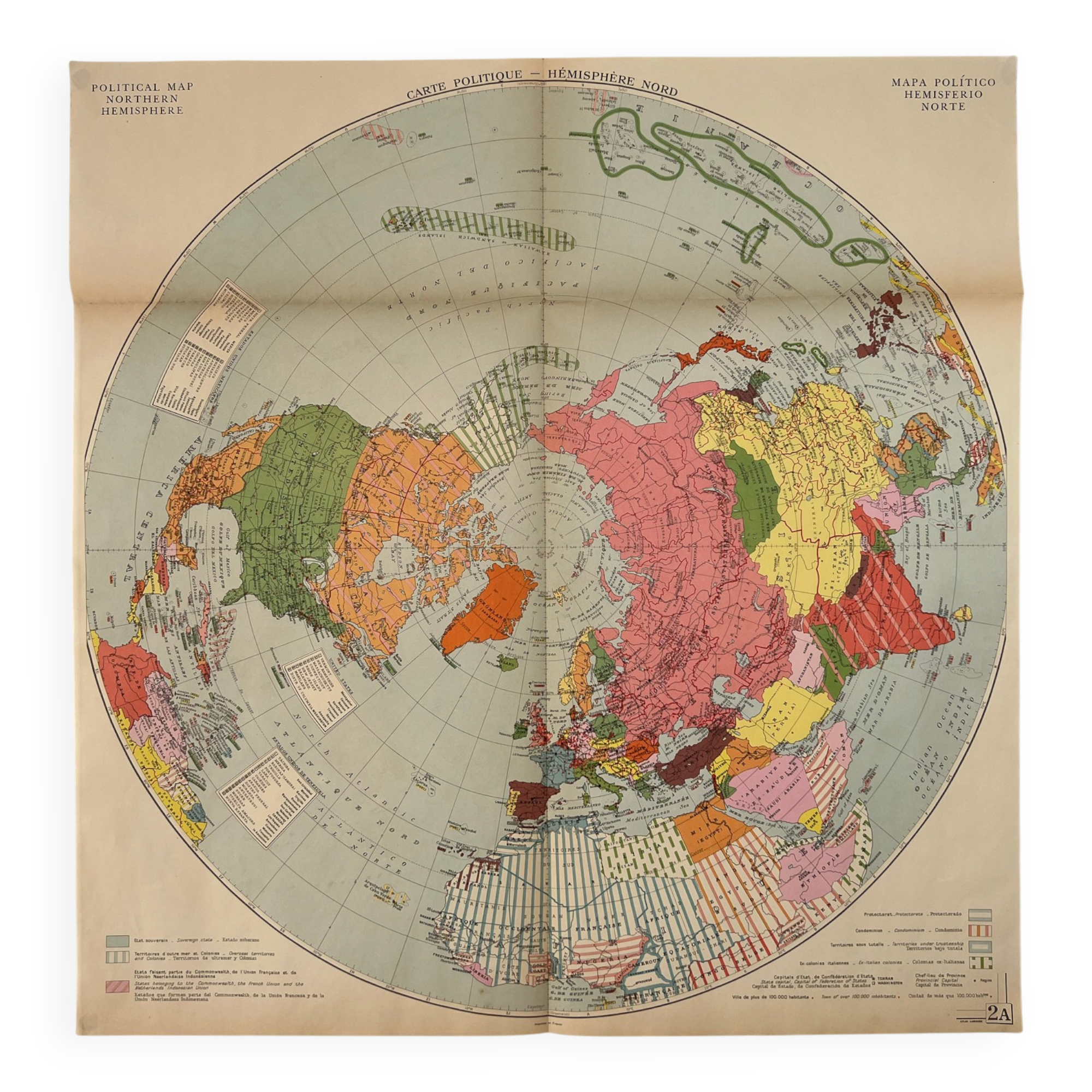 Political map — Northern Hemisphere | Polar projection