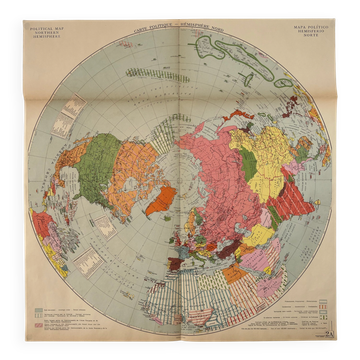 Political map — Northern Hemisphere | Polar projection