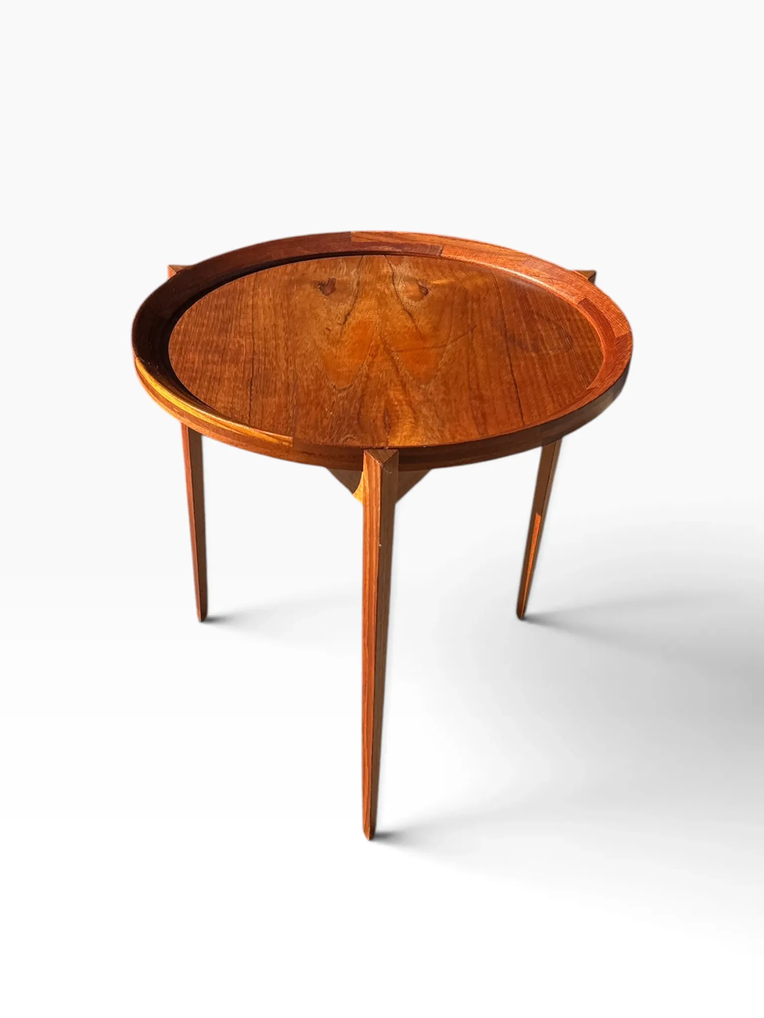 Danish side table with portable top