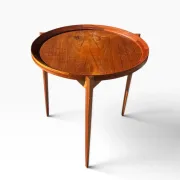 Danish side table with portable top