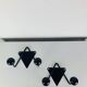 Pair of wall hooks from the 1950s, black metal