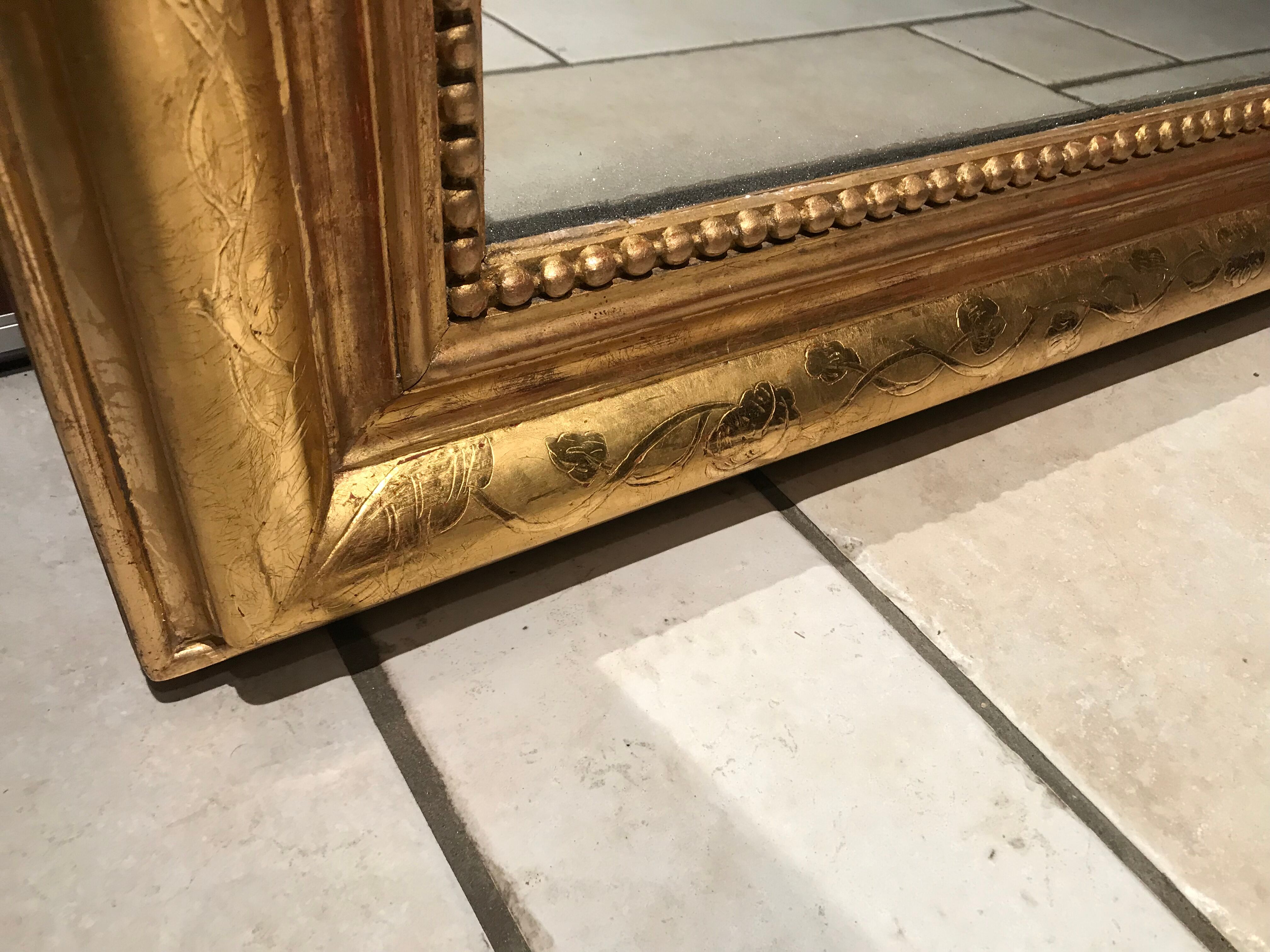 Mirror era Louis Philippe gold leaf 90x200cm