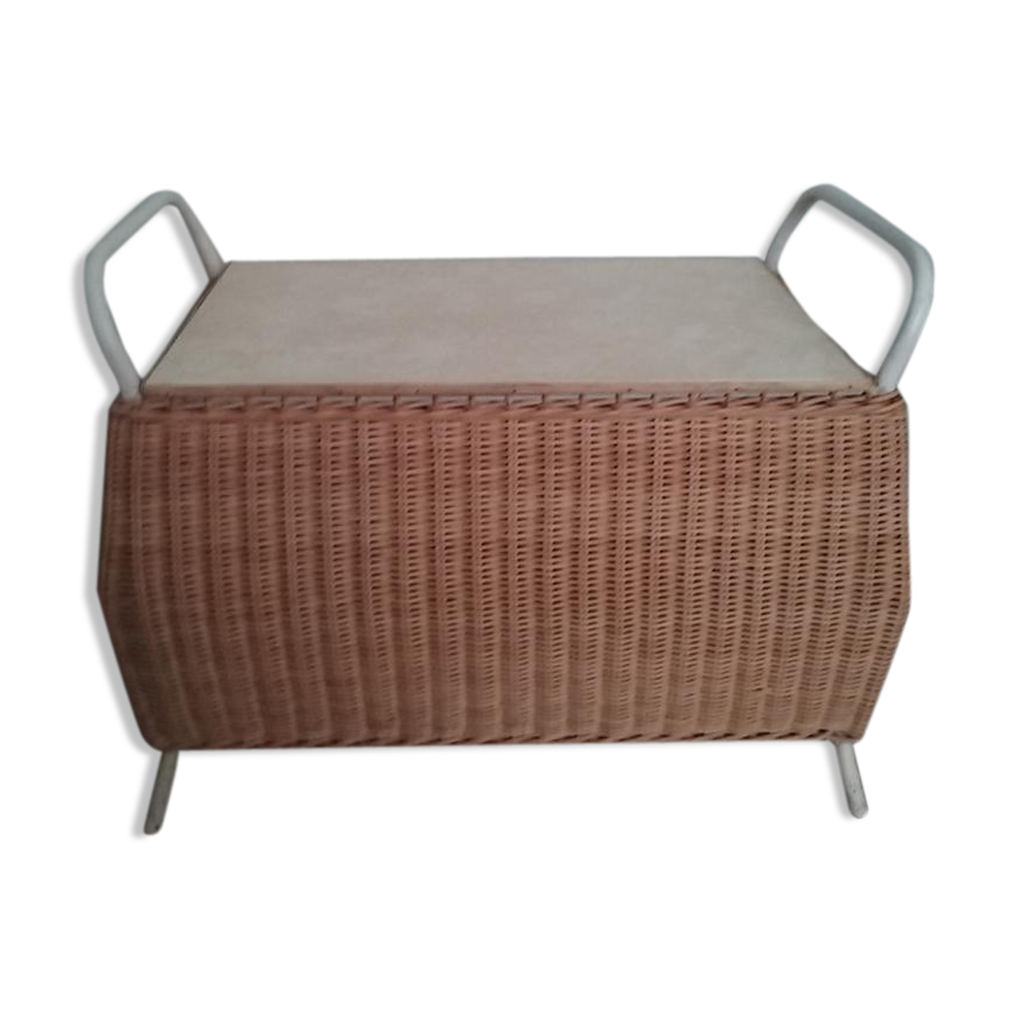 Vintage wicker toy box