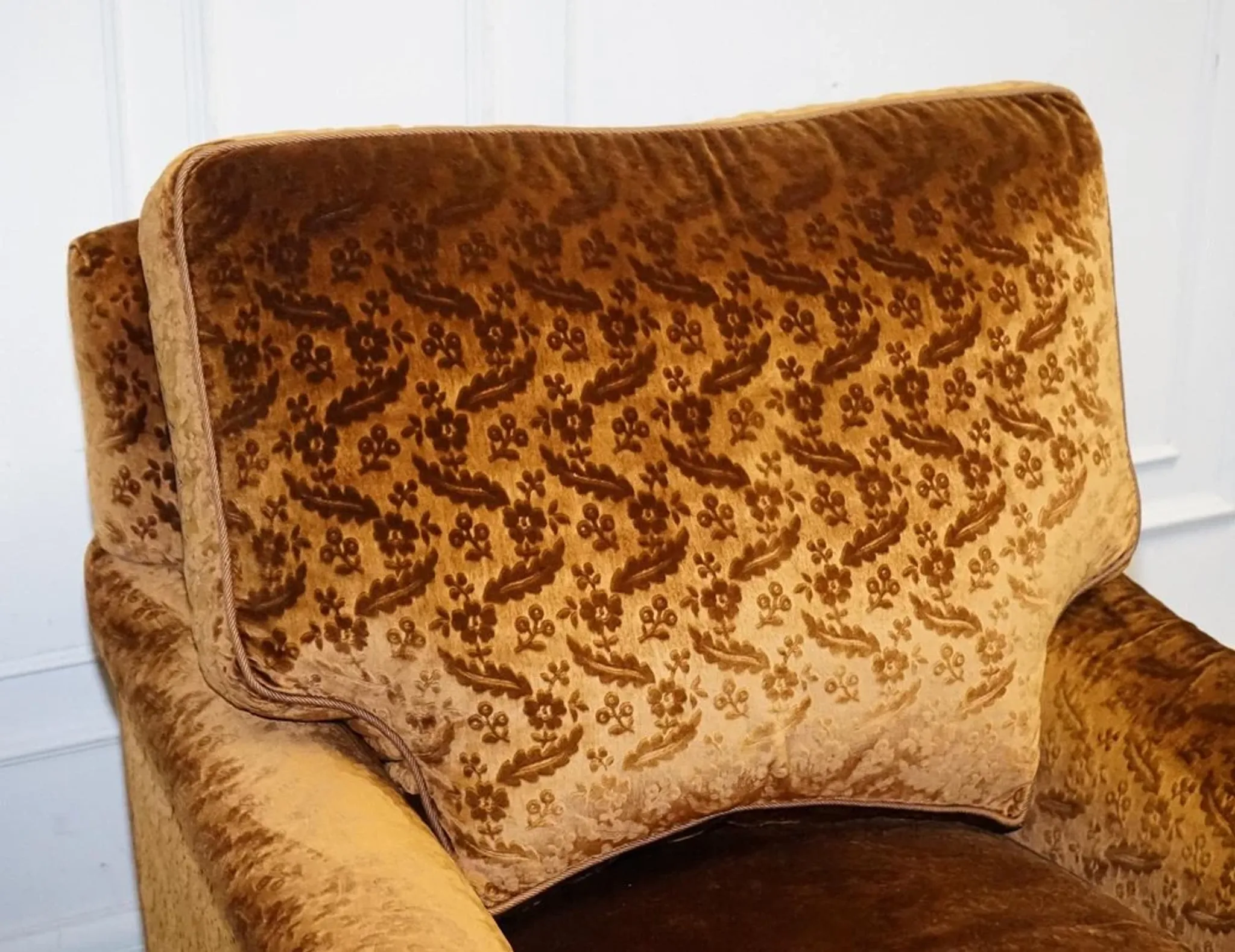 Connaught Vintage Velvet Armchairs by Dudgeon London, Set of 2