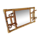 Mirror door door rattan coat 70x35cm