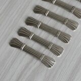 6 silver metal knife holders