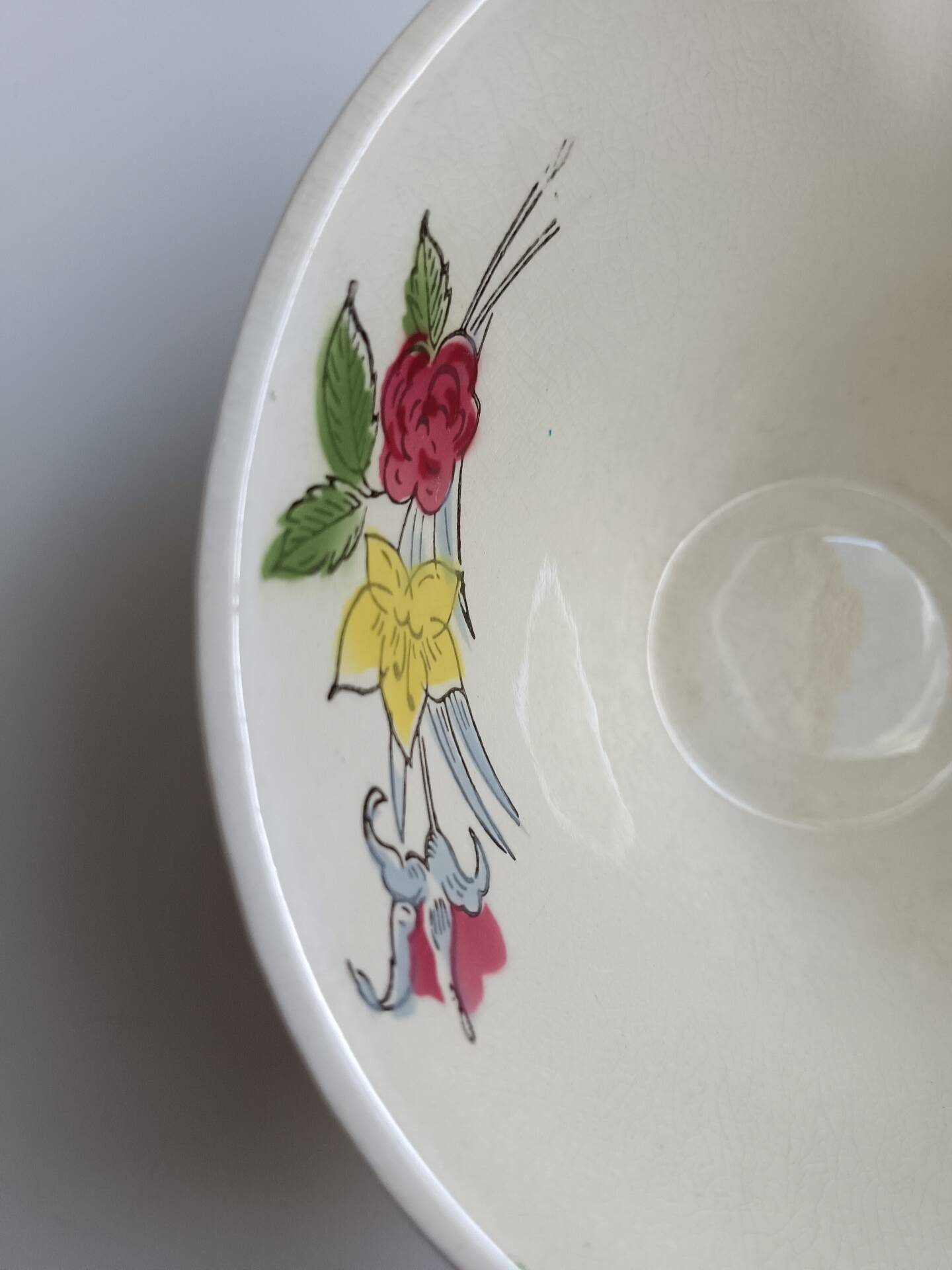 Saucière ancienne Ceranord Saint Amand à fleurs
