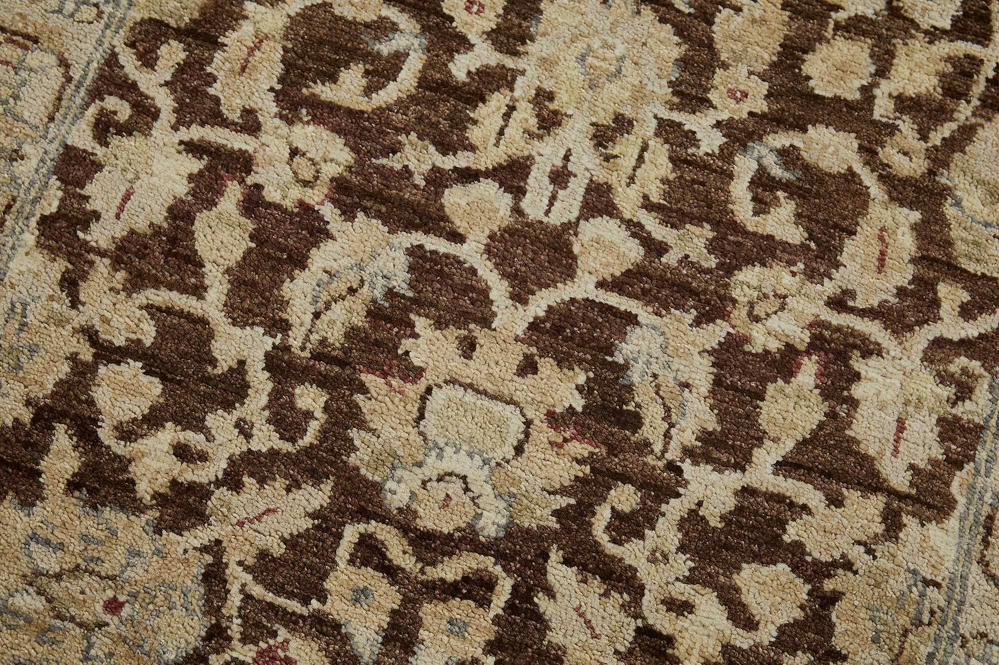 Turkish Handknotted Wool Oushak Rug 75 cm x 226 cm