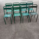 Set de 8 chaises bistrot de terrasse en métal