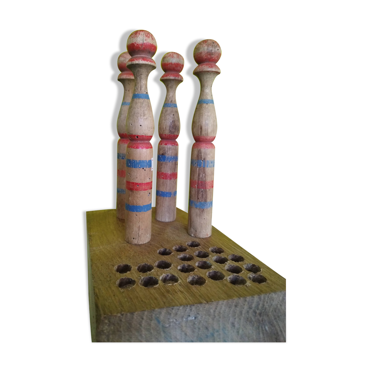 Wooden bowling toy