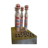Wooden bowling toy
