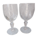 2 Glasses on foot old frieze garland and flowers decoration emma