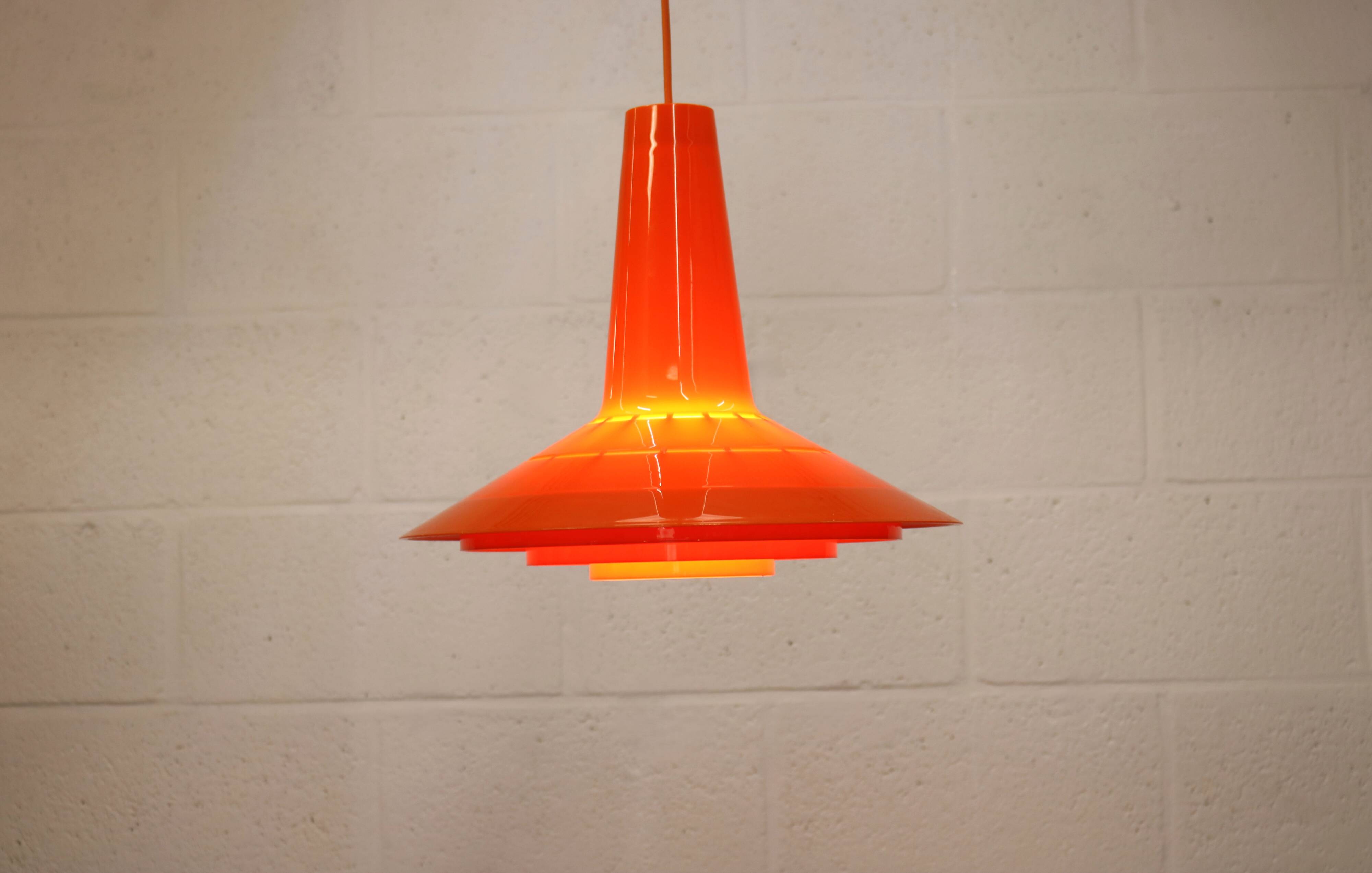 Danish Plastic Design Pendant - Bent Karlby - Schroder Kemi - space age