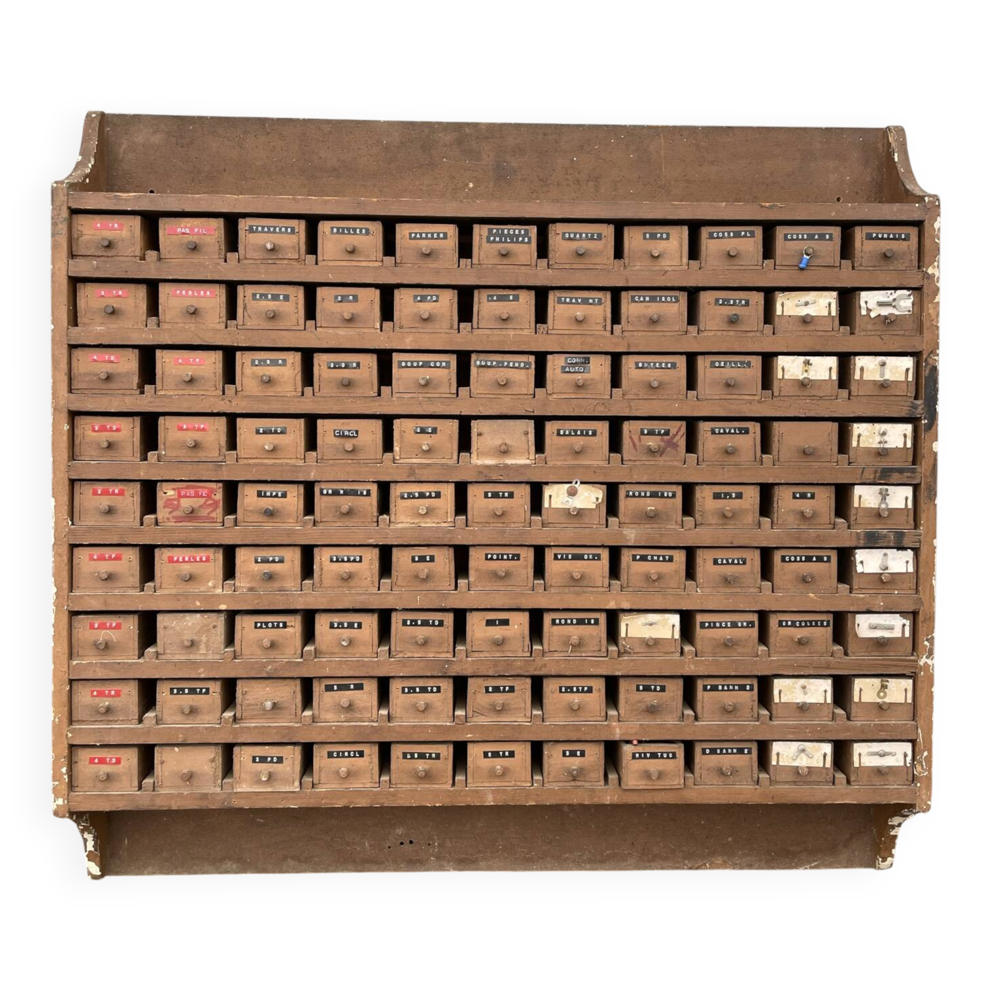 Meuble métier avec tiroirs