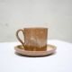 Série de 8 tasses et sous tasses vintage en grès