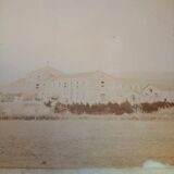 Old photograph. Albumin.1899. View of a factory.France.