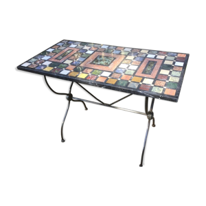 Console ou table plateau - marbre noir