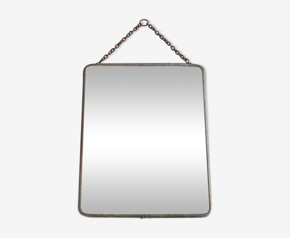 Miroir de barbier biseauté années 50 50.31 X 24, 5 cm