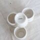 4 vintage Afibel porcelain egg cups - Barbotine decor