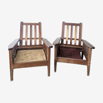 Deux fauteuils Morris