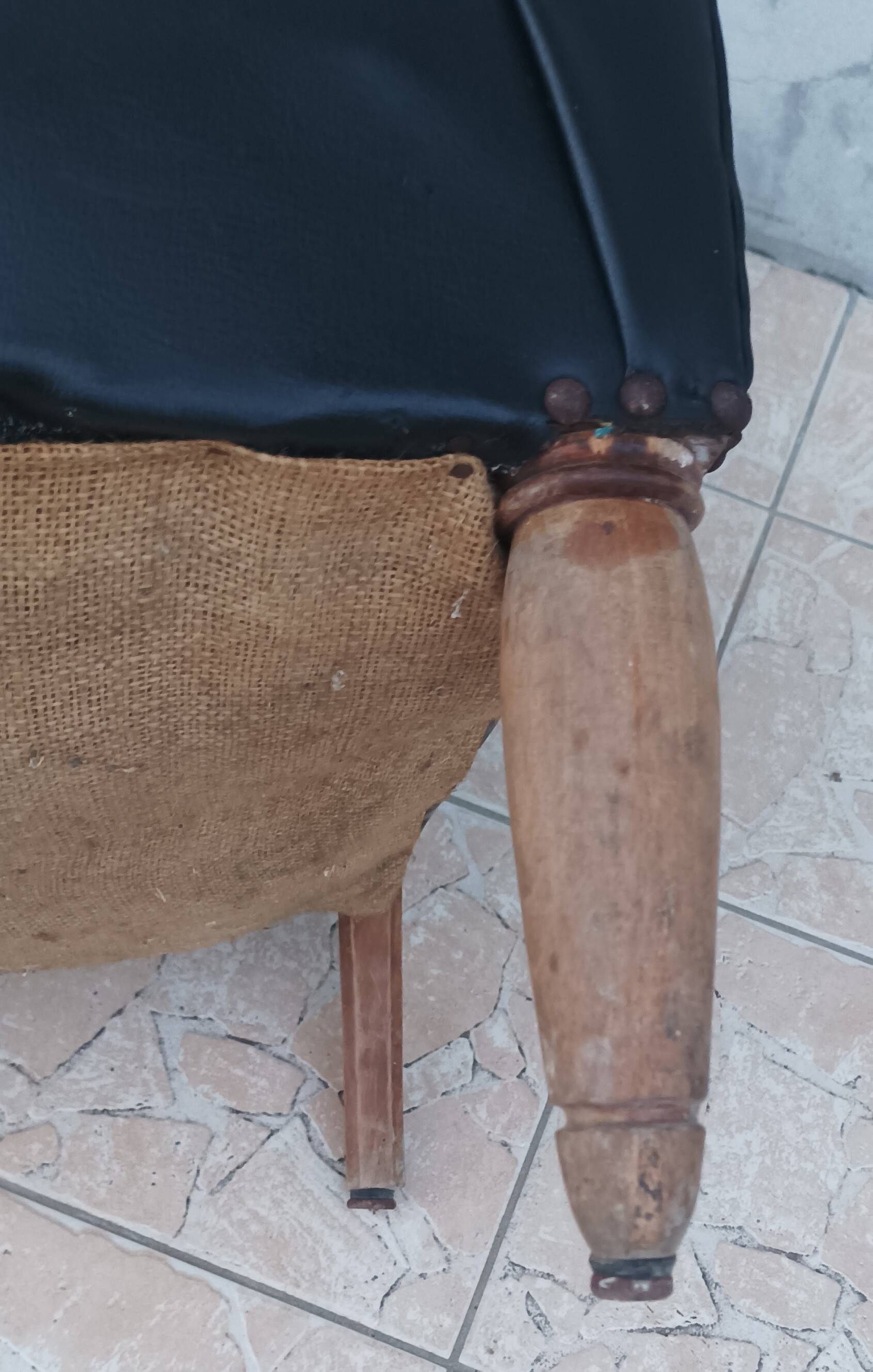 Art Deco period leather armchair