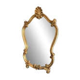 Ancien Miroir Murale doré Bois Rocaille Rococo Louis XV Coquille