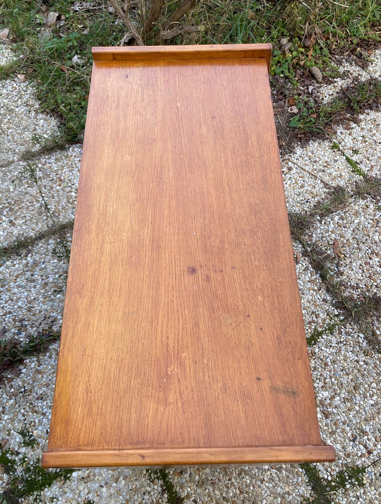 Rattan chest of drawers and vintage wood