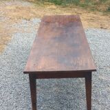 19th century farmhouse table with spindle legs, 225cm