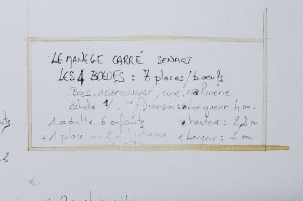 Delaroziere françois (1963) boeuf de manège, 2008. lithographie originale signée