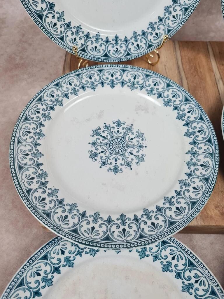 Set of 6 flat plates Badonviller – "oriental" model