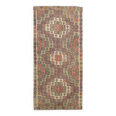 Tapis Kilim Vintage Multicolore, Grand Format aux Motifs Tribaux Anatoliens