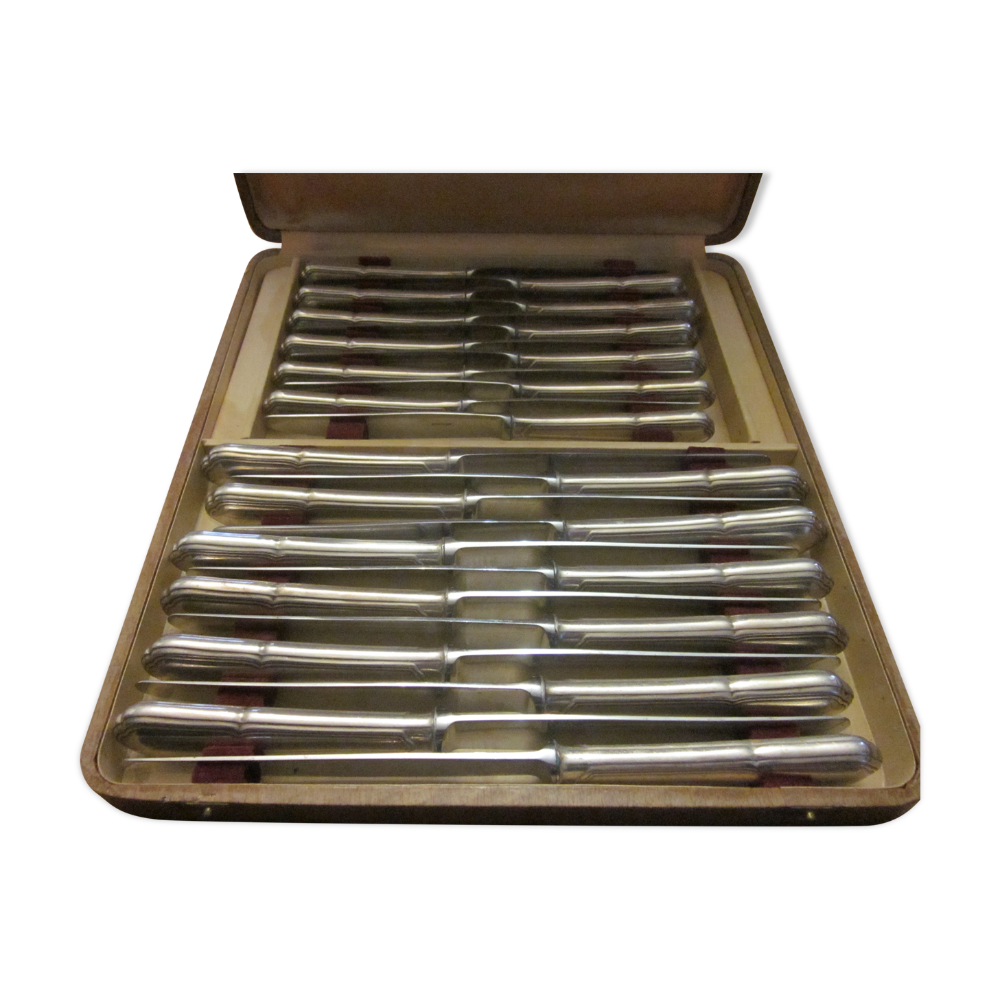 24 silver metal knives ercuis
