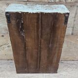 Old Art Deco wall display case in Burmese teak